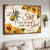 Sunflower painting, Colorful bee drawing, Still and know that I am God - Jesus Landscape Canvas Prints, Wall Art
