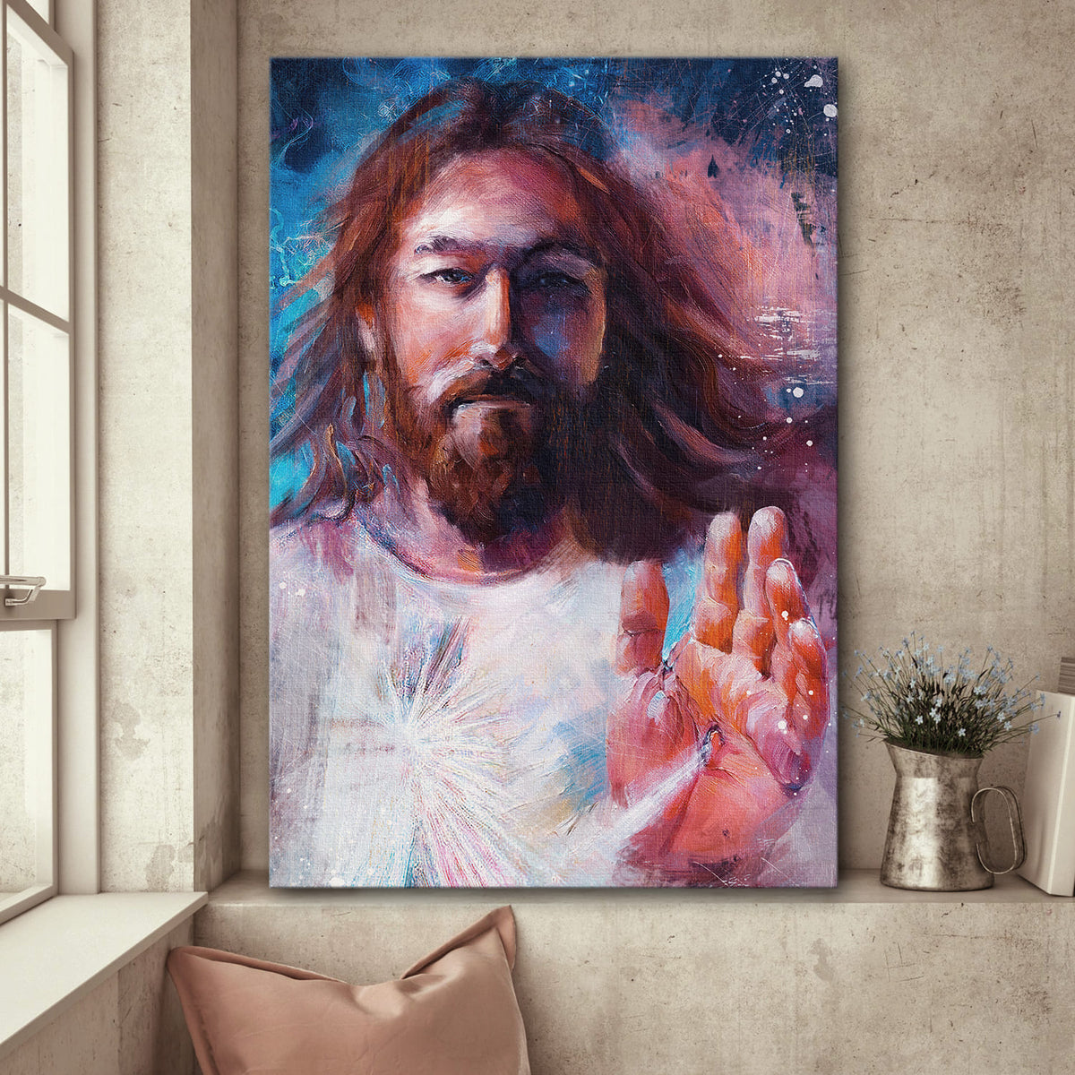 Jesus Painting, Beautiful picture - Jesus Portrait Canvas Prints, Wall Art