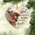 Hummingbird painting, God has you in his arms, I have you in my heart - Jesus Heart Ceramic Ornament