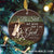 Flower field, Wooden cross, Be still and know that I am God - Jesus Circle Ceramic Ornament