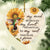 Sunflower pattern, Colorful hummingbird, My soul knows you are at peace - Heaven Ceramic Heart Ornament