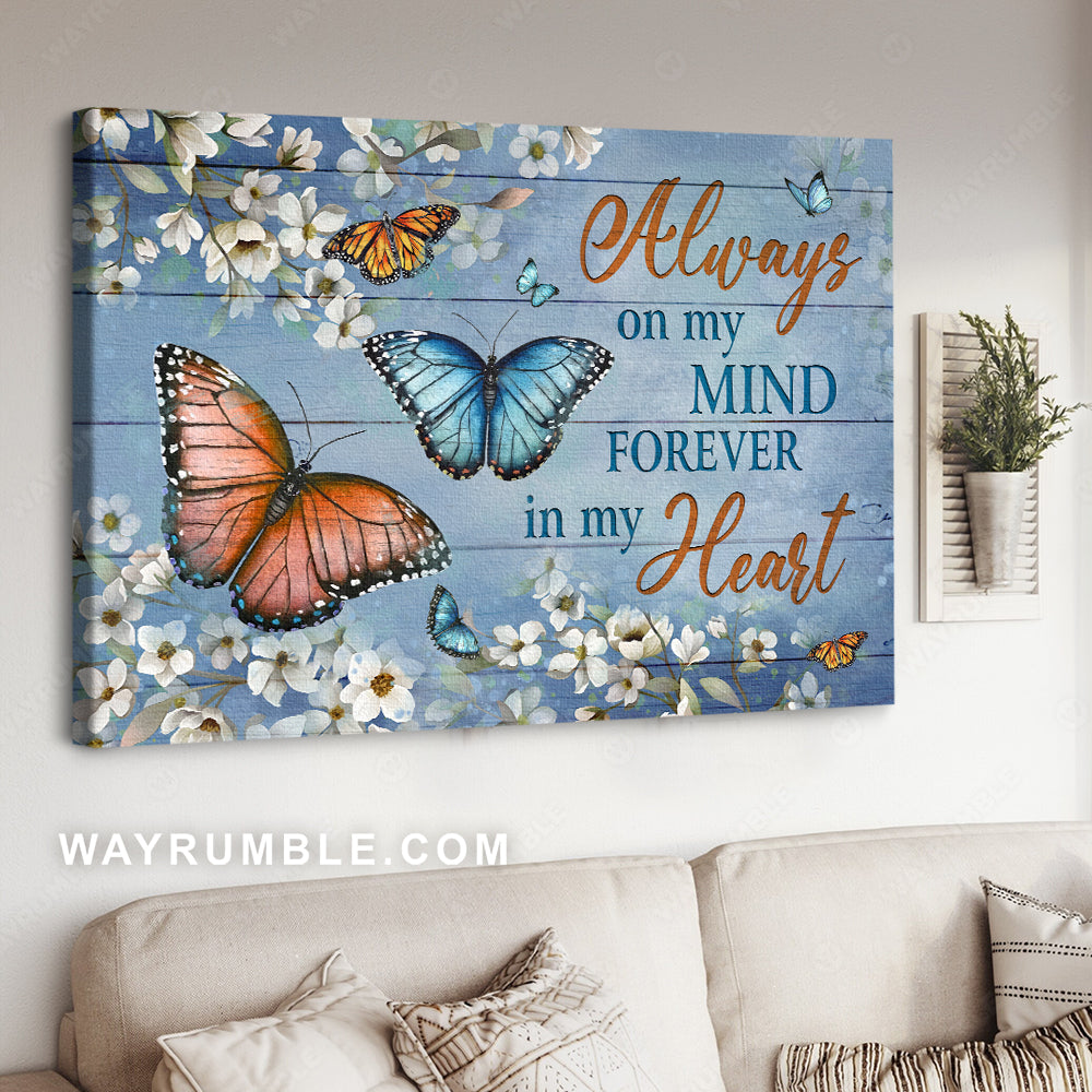 Pretty butterflies, Monarch butterfly, Jasmine flower painting, Always on my mind - Heaven Landscape Canvas Prints, Wall Art