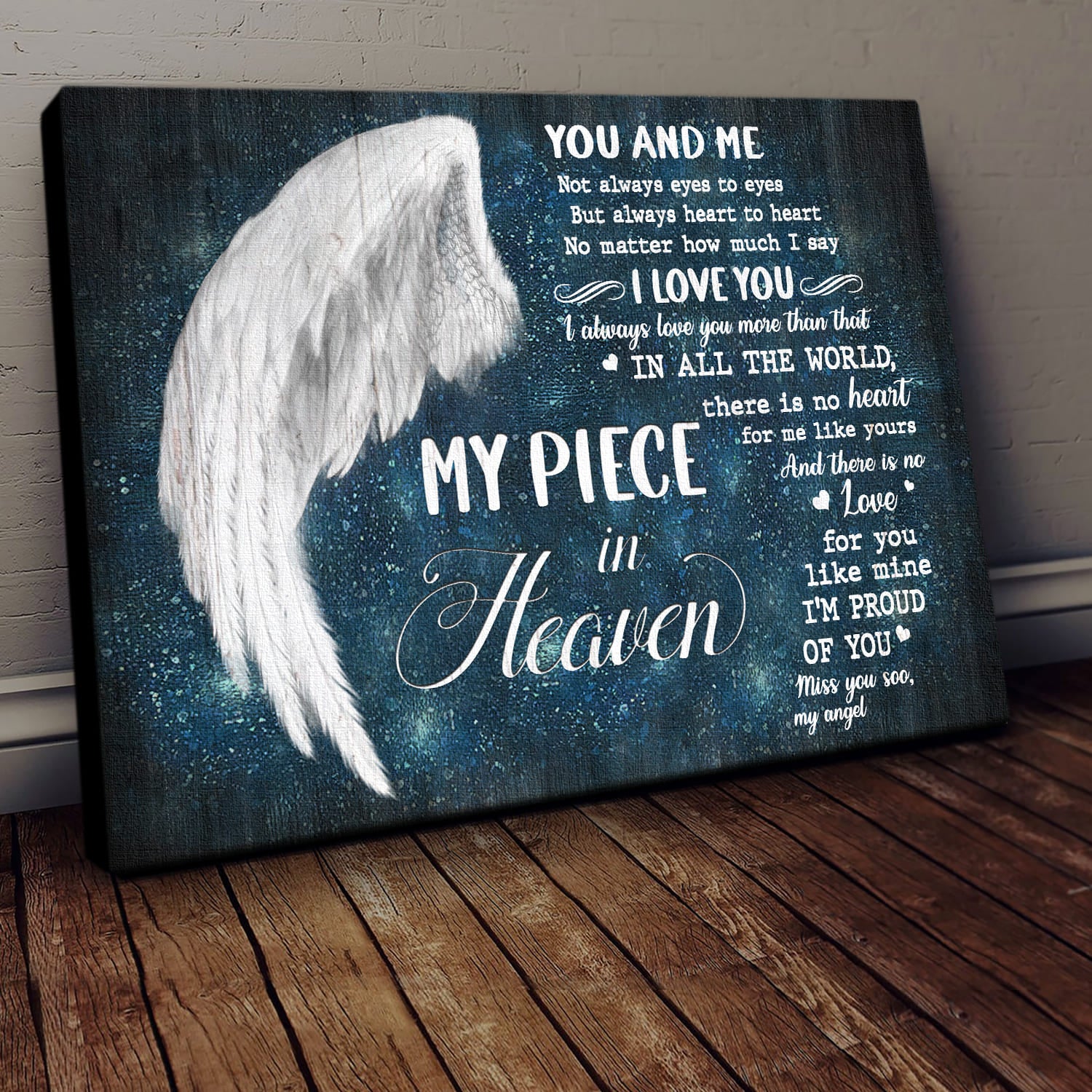 Angel wing, Galaxy, My piece in heaven - Heaven Landscape Canvas Prints, Wall Art