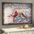 Cardinal Couple, Start each day again with a grateful heart - Heaven Landscape Canvas Prints, Wall Art