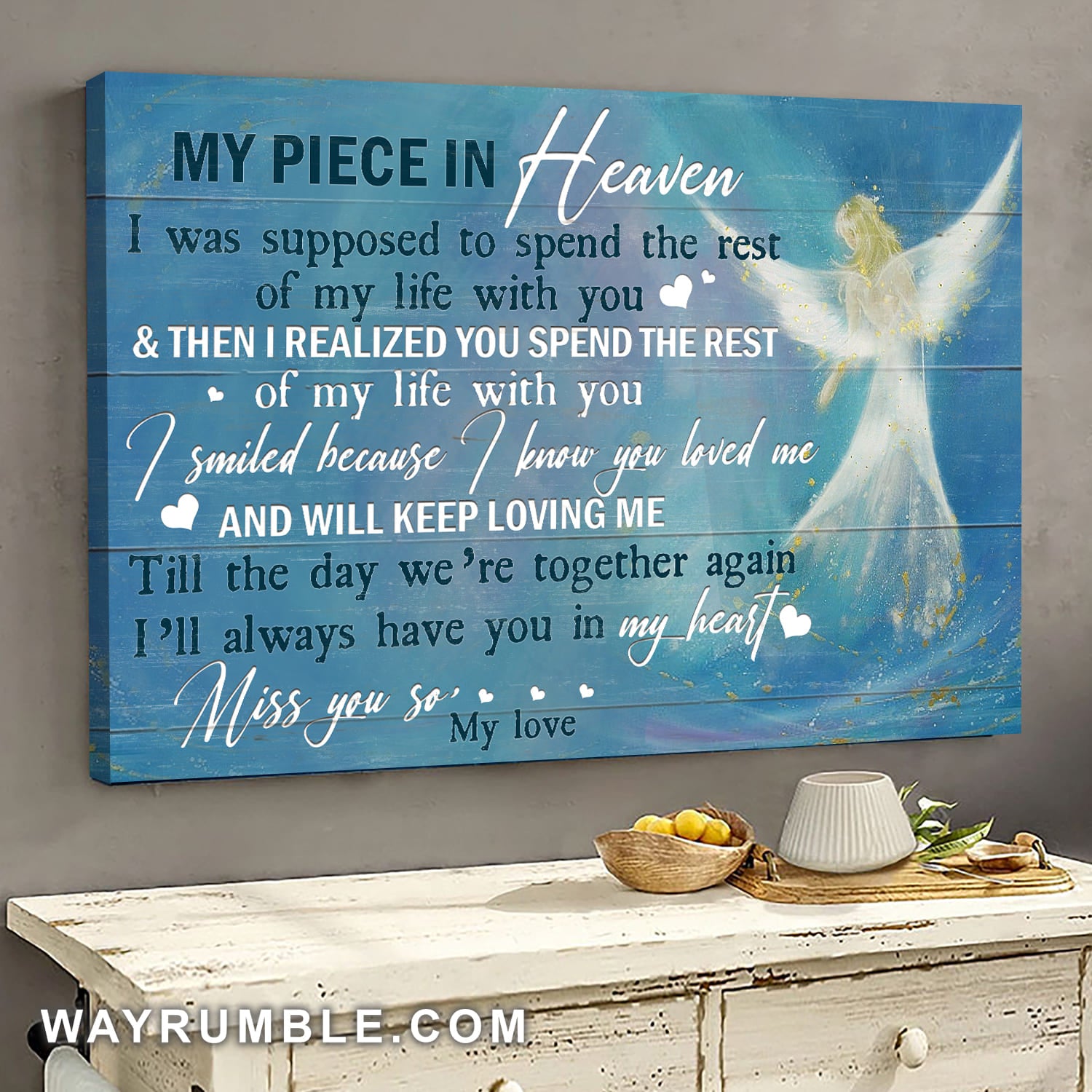 Beautiful Angel, Miss you so - Heaven Landscape Canvas Prints, Wall Art