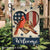 Cardinal couple, Heart shape, Blue star, US flag, Welcome - Heaven Flag