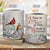 Cardinal bird, Cranberry painting, Winter season, Those we love don't go away - Jesus AOP Mug