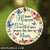 Heaven - Floral wreath - I know heaven is  beautiful place because they have my mom - Circle Ceramic Ornament