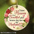 Heaven - Rose wreath - I know heaven is  beautiful place because they have my husband- Circle Ceramic Ornament