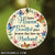 Heaven - Floral wreath - I know heaven is  beautiful place because they have my husband - Circle Ceramic Ornament
