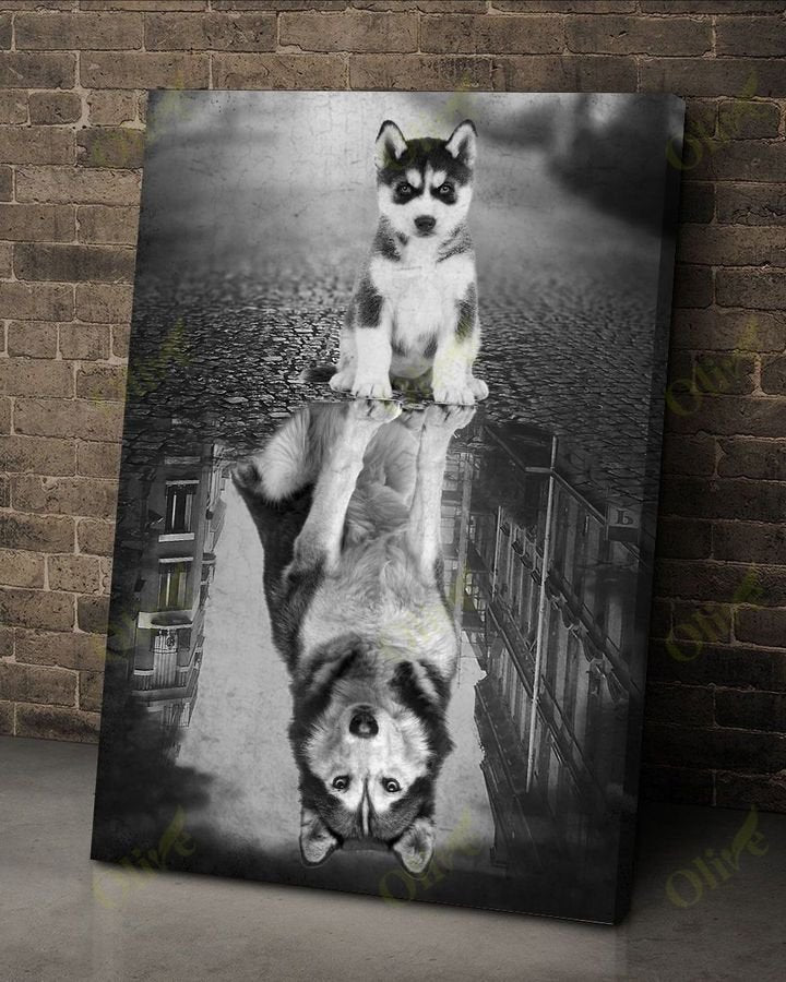 Siberian Husky, Husky puppy, Now and then - Dog Portrait Canvas Prints, Wall Art