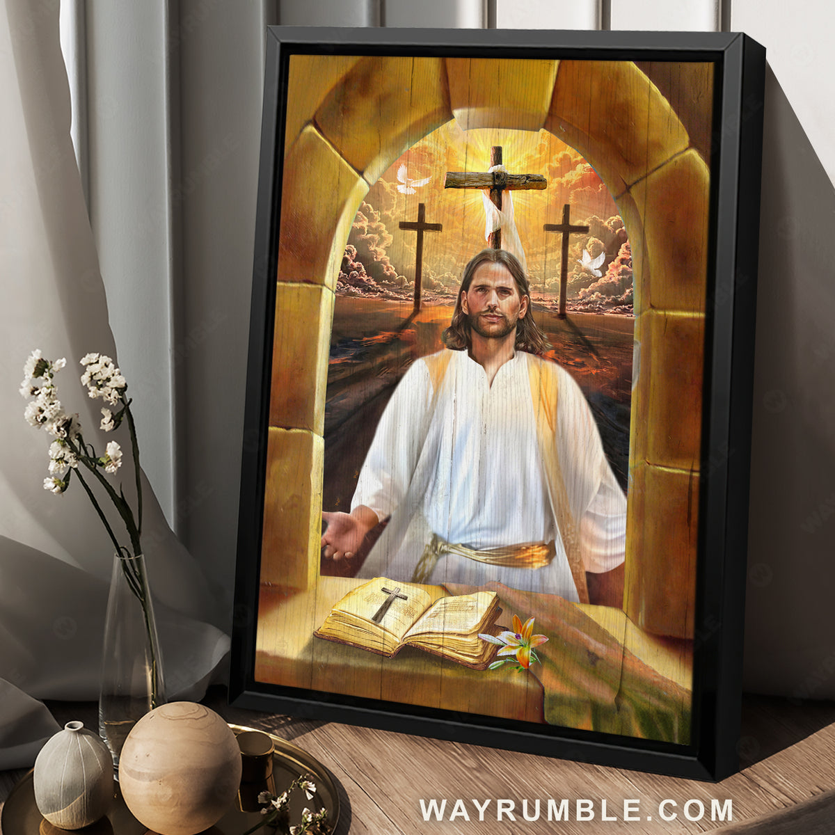 Jesus painting, Three crosses, Holy spirit dove, Holy bible - Jesus Po ...