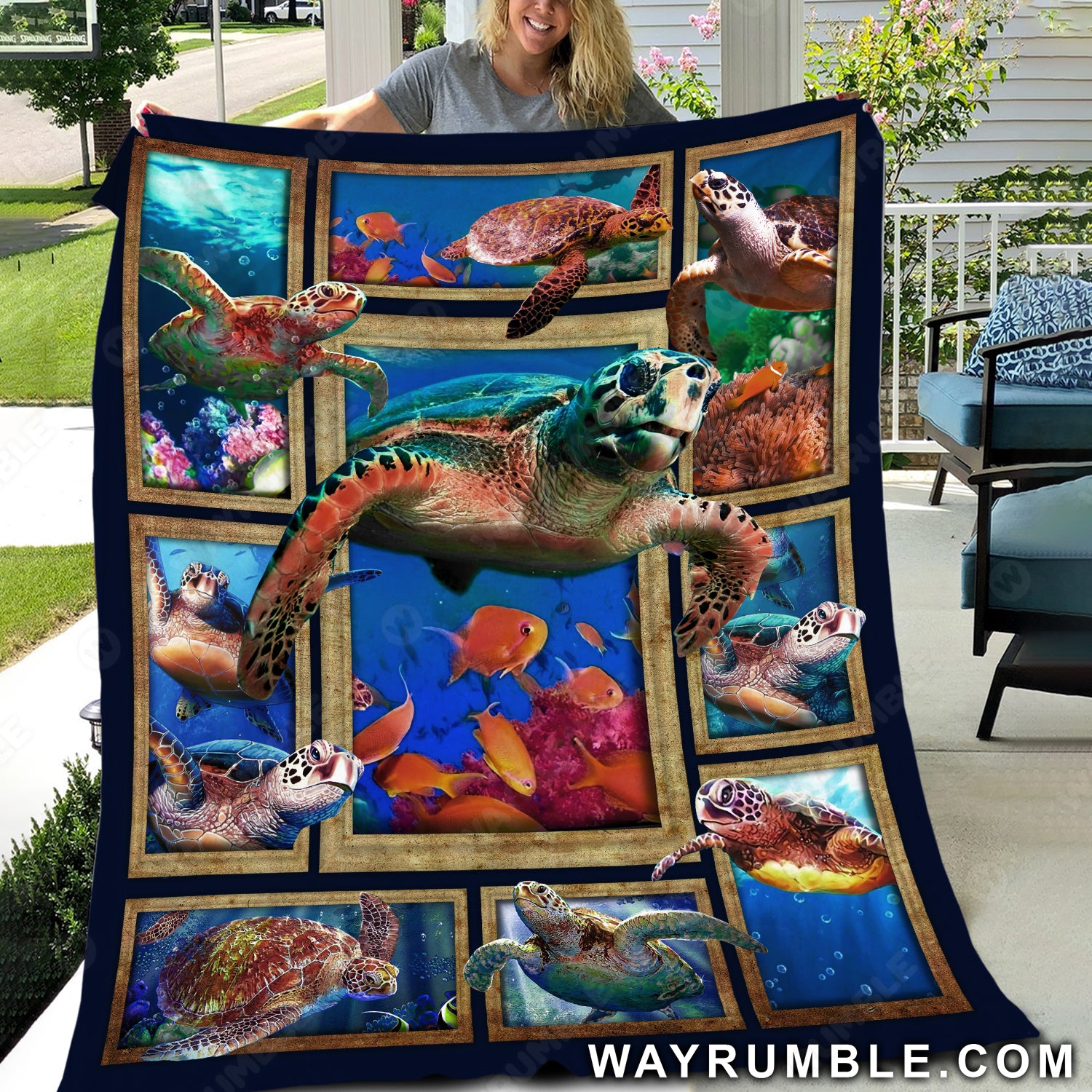 Watercolor sea turtle, Amazing ocean drawing, Fish painting - Jesus Blanket