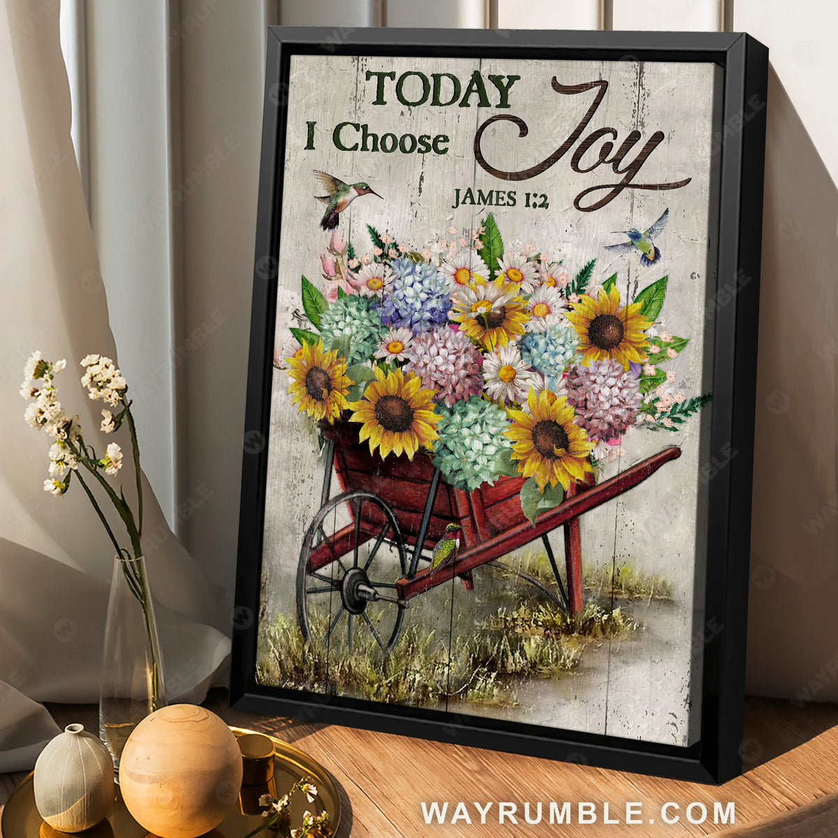 Flower painting, Beautiful garden, Hummingbird drawing, Today I choose joy - Jesus Portrait Canvas Prints, Home Decor Wall Art