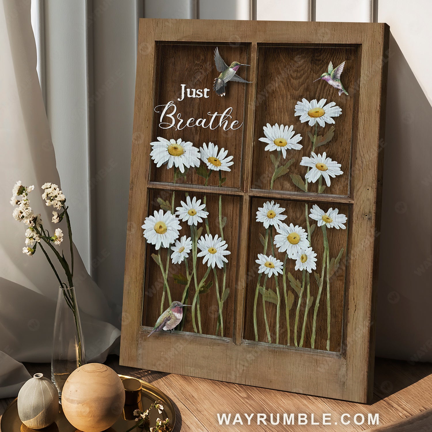 Baby daisy flower, Hummingbird drawing, Just breathe - Jesus Portrait Canvas Prints, Christian Wall Art