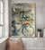 Vintage bicycle, Hummingbird, Flower, Today I choose joy - Jesus Portrait Canvas Prints, Wall Art