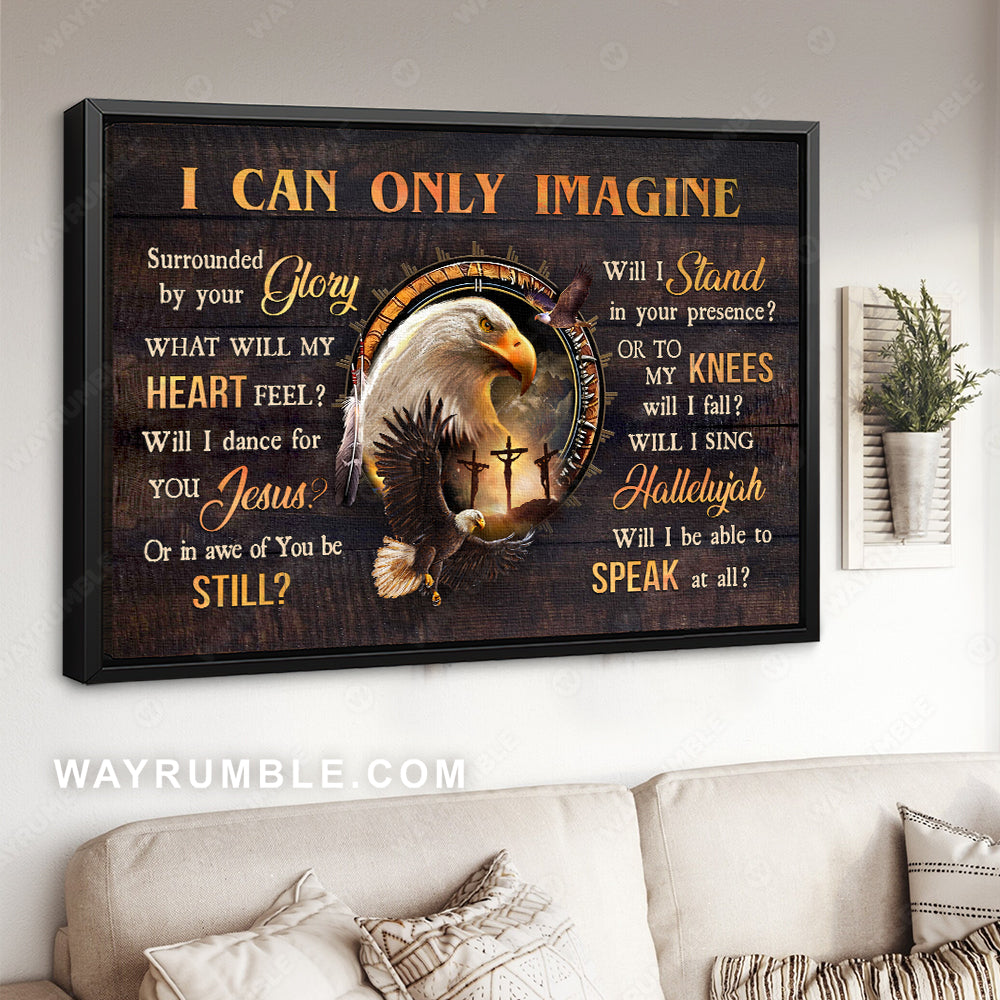 Stunning eagle, Circle mirror, Eagle drawing, I can only imagine - Jesus Landscape Canvas Prints, Christian Wall Art