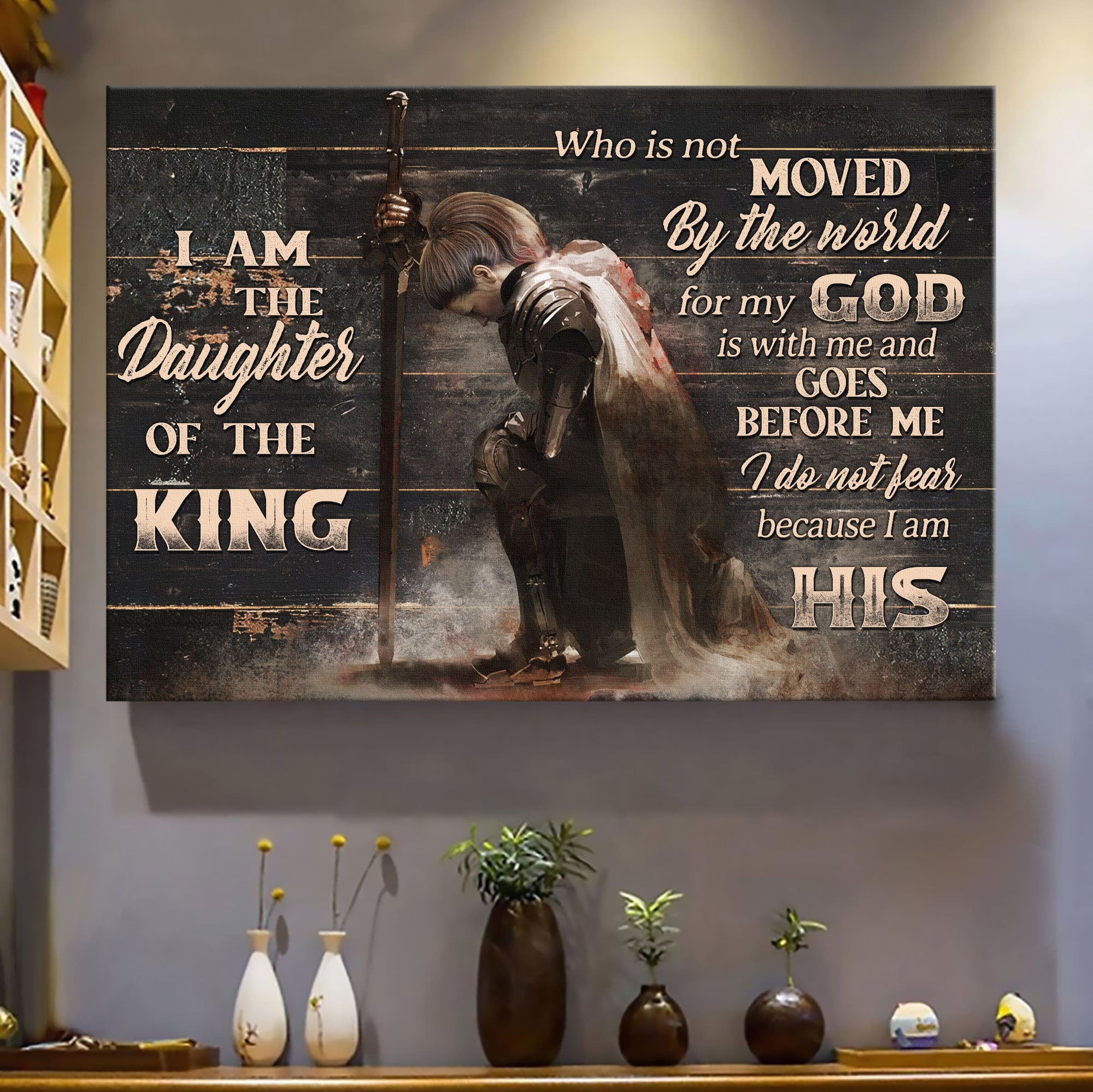 I am the daughter of the King, do not fear because I am his - Jesus Landscape Canvas Print - Wall Art