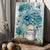 Hummingbird painting, Rustic blue flower, Vintage flower vase, Simply blessed - Jesus Portrait Canvas Prints, Home Decor Wall Art