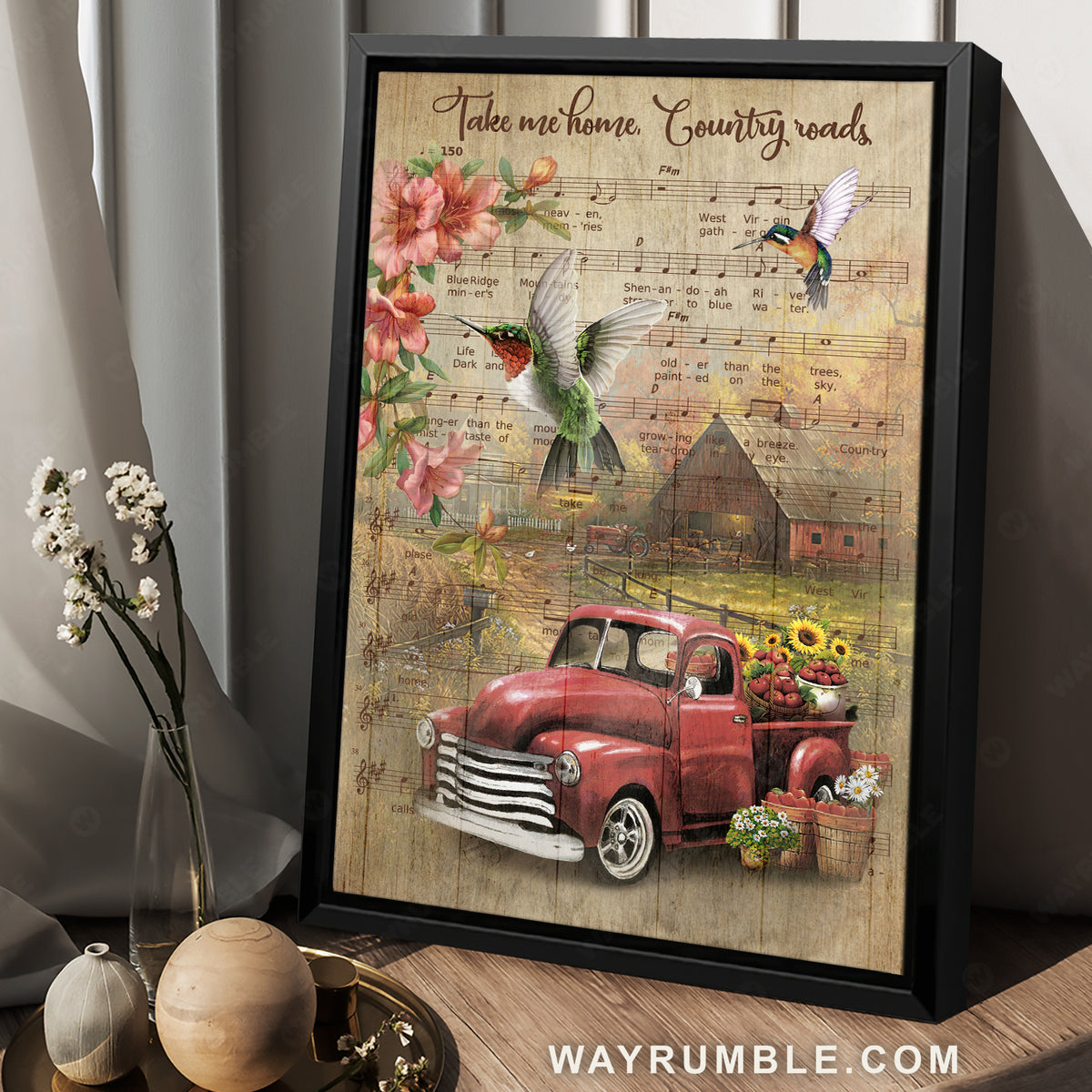 Hummingbird painting, Red truck, Rustic farm, Take me home, Country roads - Jesus Portrait Canvas Prints, Home Decor Wall Art