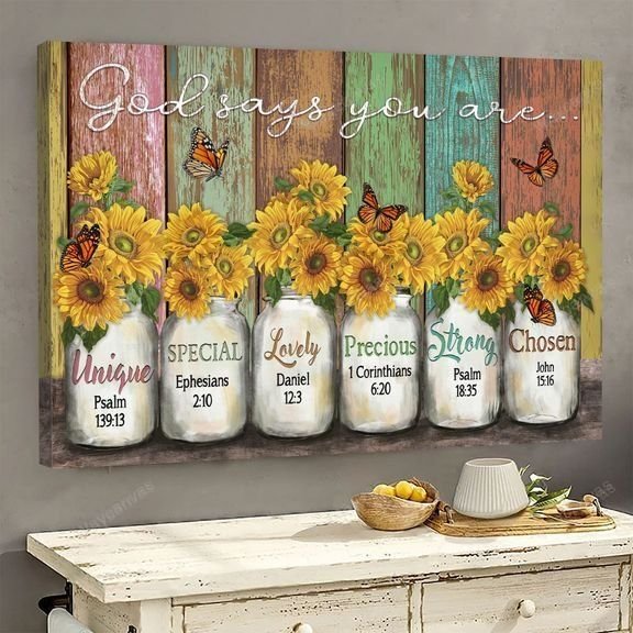 Wall Art Print, Sunflower Landscape in a Mason Jar