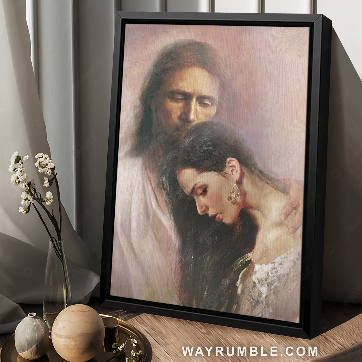 Beautiful lady, Jesus painting, Religious gift, Jesus the savior - Jesus Portrait Canvas Prints, Christian Wall Art