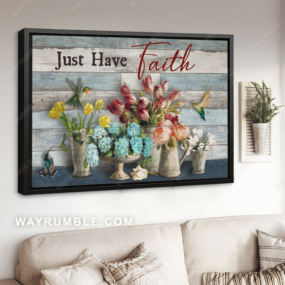 Lovely hummingbird, Types of flowers, Beautiful flowers, Just have faith - Jesus Landscape Canvas Prints, Christian Wall Art
