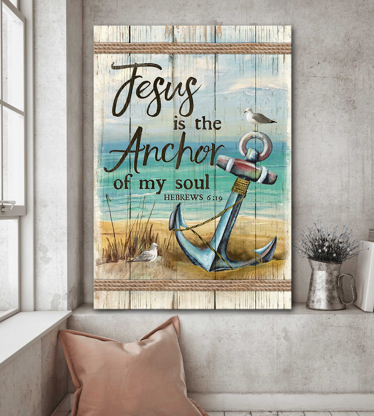Home Should Be an Anchor Canvas Wall Art, Family Wall Art, Family Quotes,  Family Decor, Wall Decor 