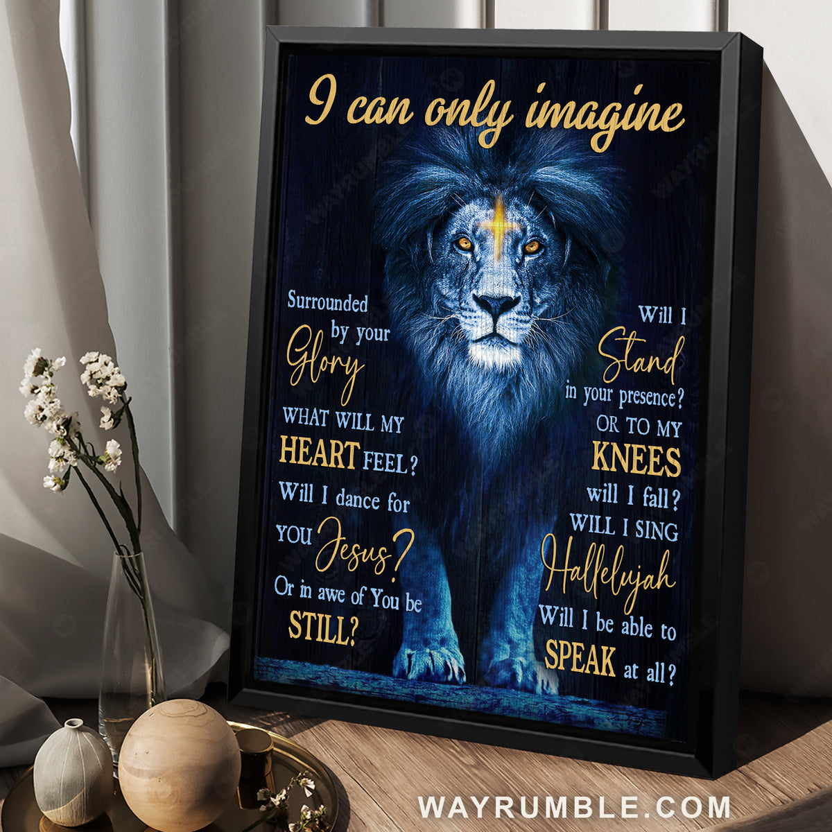 Lion of Judah, Abstract cross, Christian song, I can only imagine - Jesus Portrait Canvas Prints, Christian Wall Art