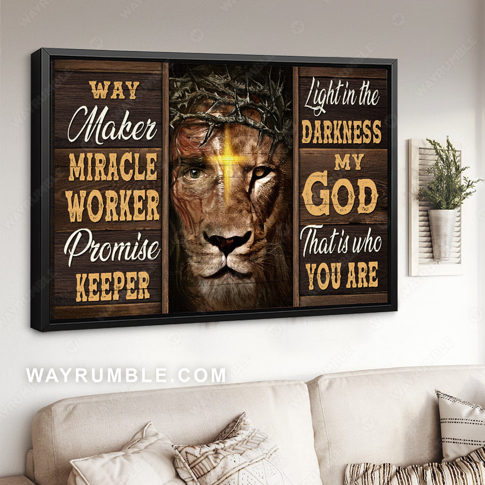 Lion of Judah, Religious painting, Abstract art, My God, that is who you are - Jesus Landscape Canvas Prints, Christian Wall Art