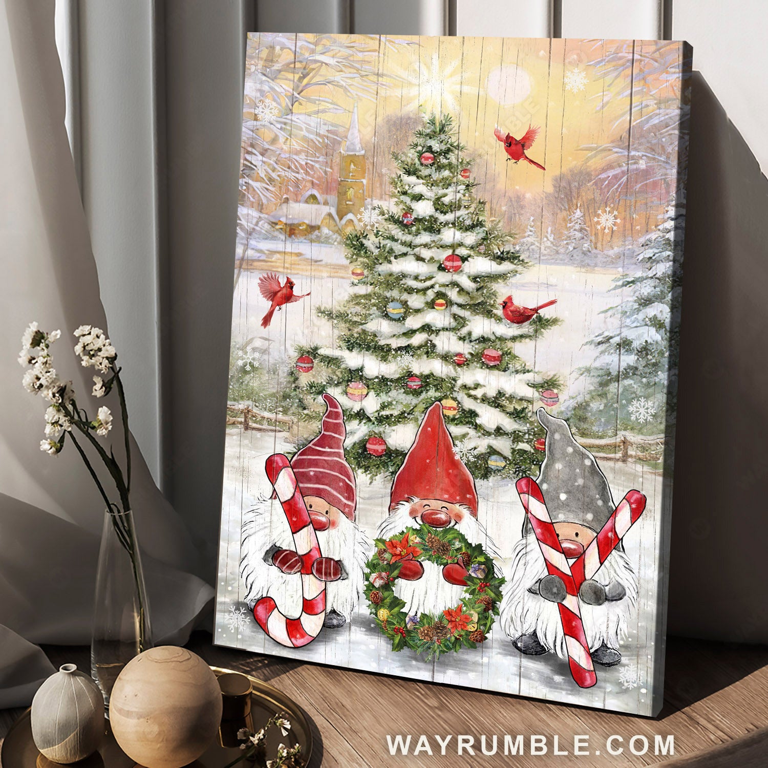 Christmas elf, Christmas decoration, Winter season, J O Y - Jesus Portrait Canvas Prints, Home Decor Wall Art