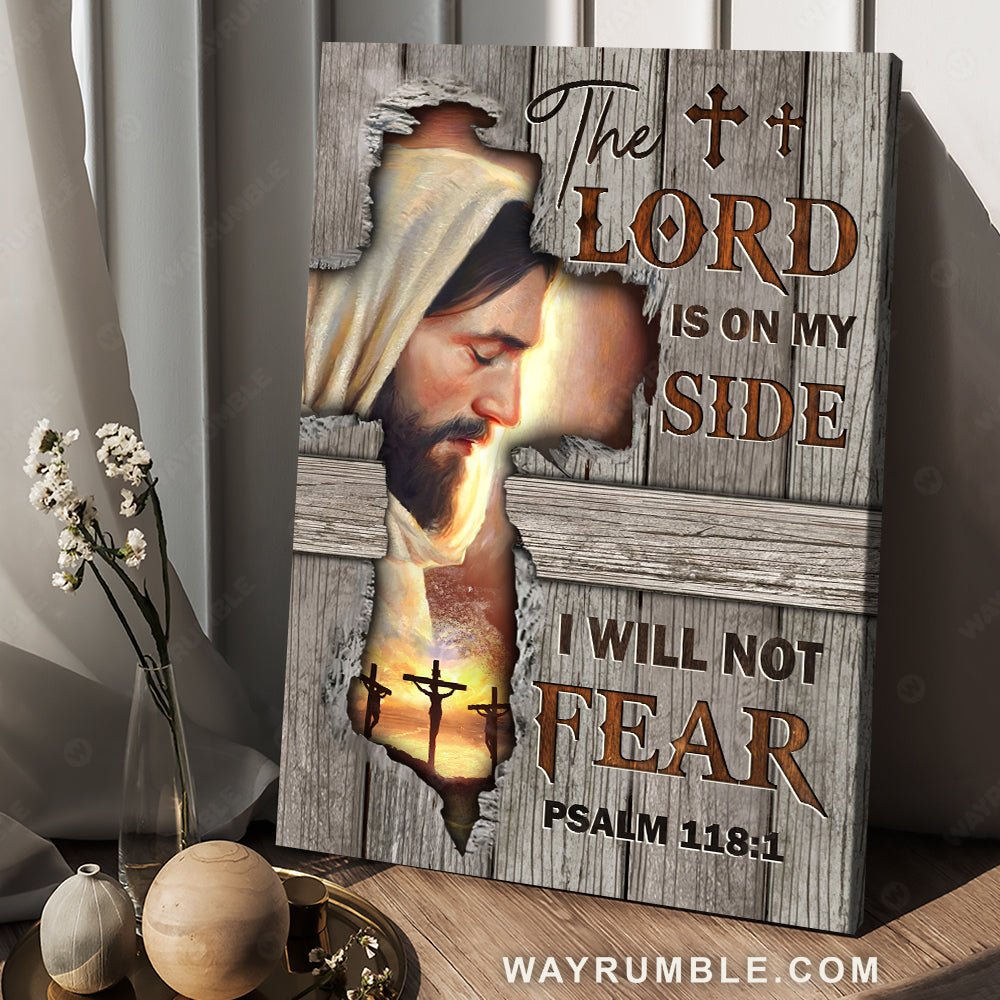 Jesus painting, Wooden door, Bible verse, Inpirational art, The Lord is on my side - Jesus Portrait Canvas Prints, Christian Wall Art