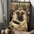 German Shepherd, Dog lover, Coffeeholic, Vintage sign, Coffee Company - Jesus Portrait Canvas Prints, Home Decor Wall Art
