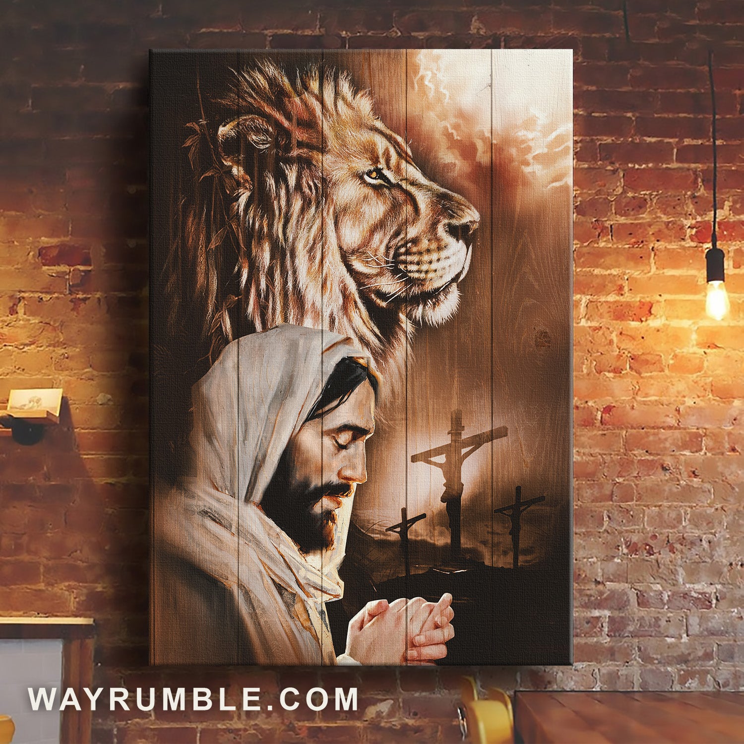 Christ the redeemer, Crucifixion of Jesus, Lamb of God, Prayer for healing - Jesus Portrait Canvas Prints, Christian Wall Art