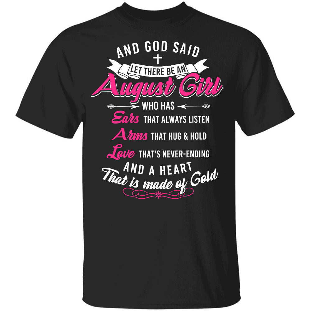 And God said let there be an august girl - Jesus Apparel
