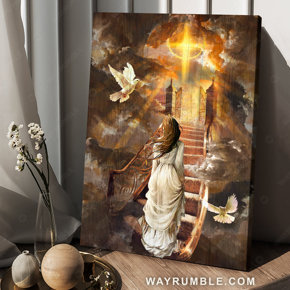 Holy spirit dove, Path to heaven, Beautiful heaven, Inspirational art - Jesus Portrait Canvas Prints, Christian Wall Art