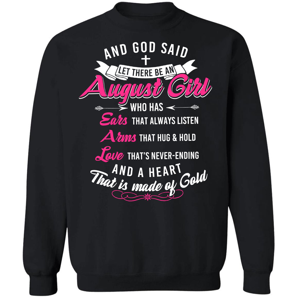 And God said let there be an august girl - Jesus Apparel