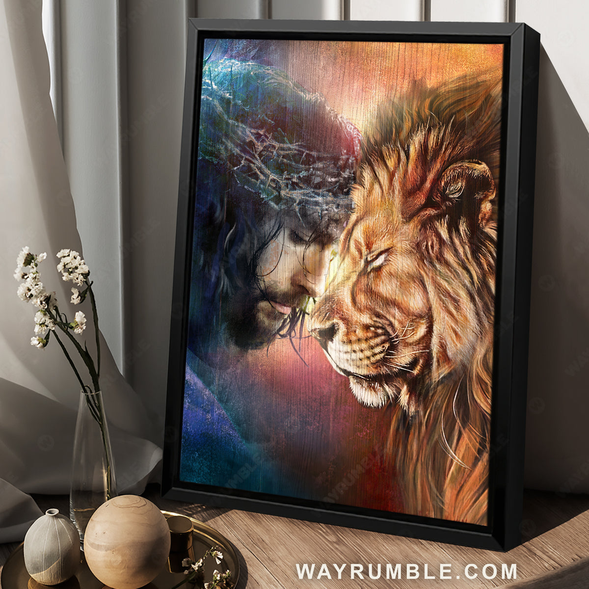 Abstract art, Jesus drawing, Lion of Judah, Lion head, Inspirational gift - Jesus Portrait Canvas Prints, Christian Wall Art