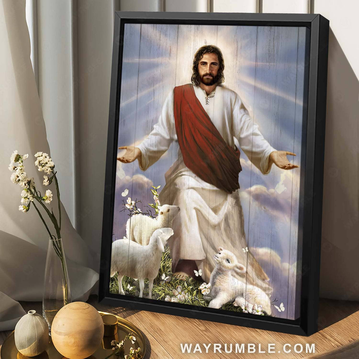 Beautiful heaven, Religious art, Jesus painting, Lamb of God - Jesus Portrait Canvas Prints, Christian Wall Art