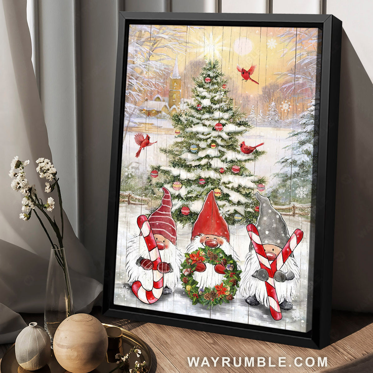 Christmas elf, Christmas decoration, Winter season, J O Y - Jesus Portrait Canvas Prints, Home Decor Wall Art