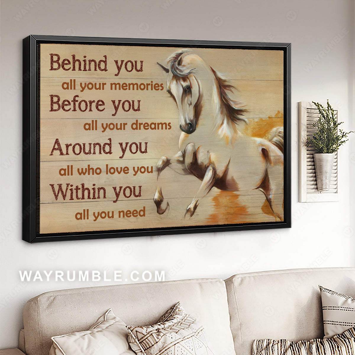 Horse painting, Wild animal, Encourage words, Around you all who you love - Jesus Landscape Canvas Prints, Christian Wall Art