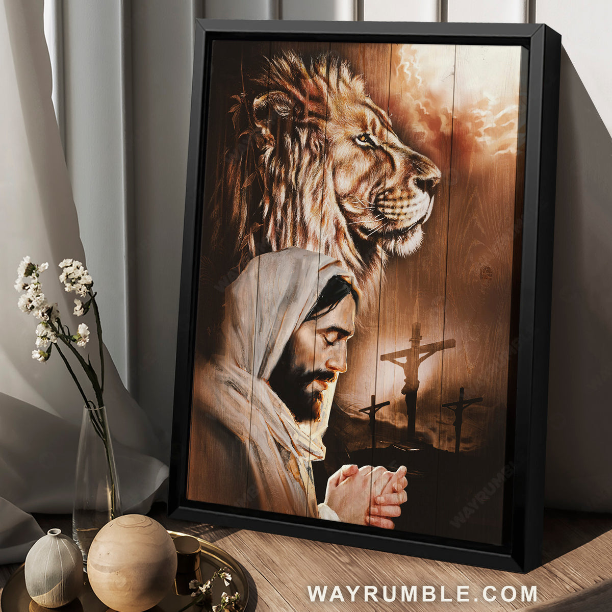 Christ the redeemer, Crucifixion of Jesus, Lamb of God, Prayer for healing - Jesus Portrait Canvas Prints, Christian Wall Art