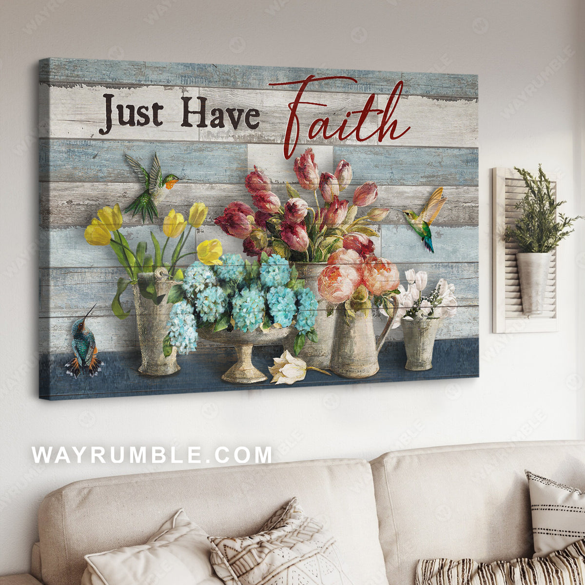 Lovely hummingbird, Types of flowers, Beautiful flowers, Just have faith - Jesus Landscape Canvas Prints, Christian Wall Art