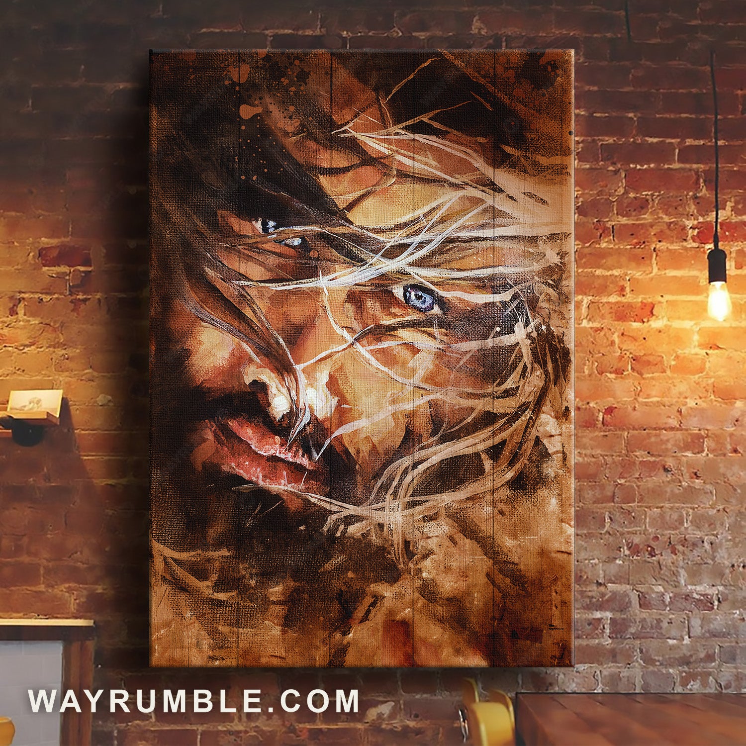 Abstract Jesus painting, Christ the redeemer, Jesus face, Religious art - Jesus Portrait Canvas Prints, Christian Wall Art