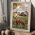 Brown horses, Meadow land, Flower field, Bless our home and all who enter - Jesus Portrait Canvas Prints, Christian Wall Art