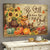 Owl, Pumpkins, Sunflower, Be still and know that I am God - Jesus Landscape Canvas Prints, Wall Art