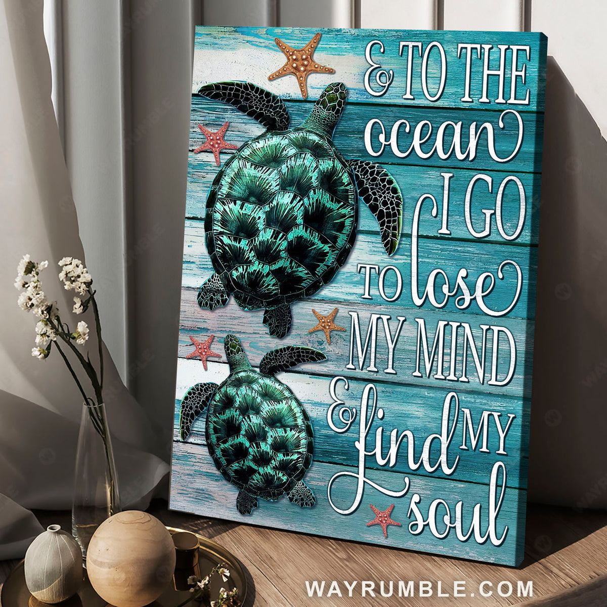 Great sea turtle, Amazing ocean, Little starfish, To the ocean I go - Jesus Portrait Canvas Prints, Christian Wall Art