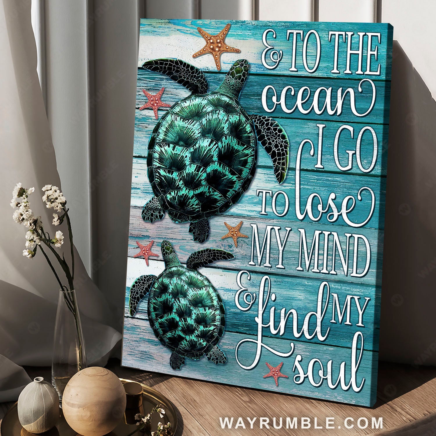 Great sea turtle, Amazing ocean, Little starfish, To the ocean I go - Jesus Portrait Canvas Prints, Christian Wall Art