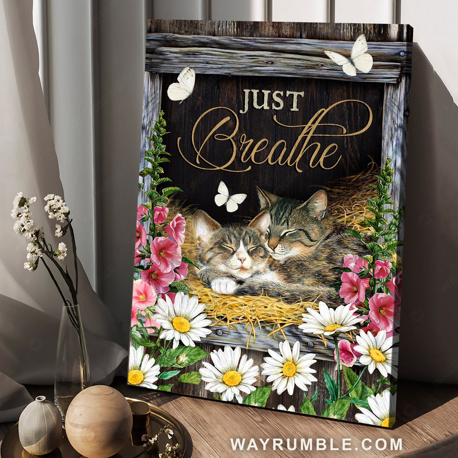 Cat painting, Watercolor flowers, White butterfly, Sweet home, Just breathe - Jesus Portrait Canvas Prints, Home Decor Wall Art