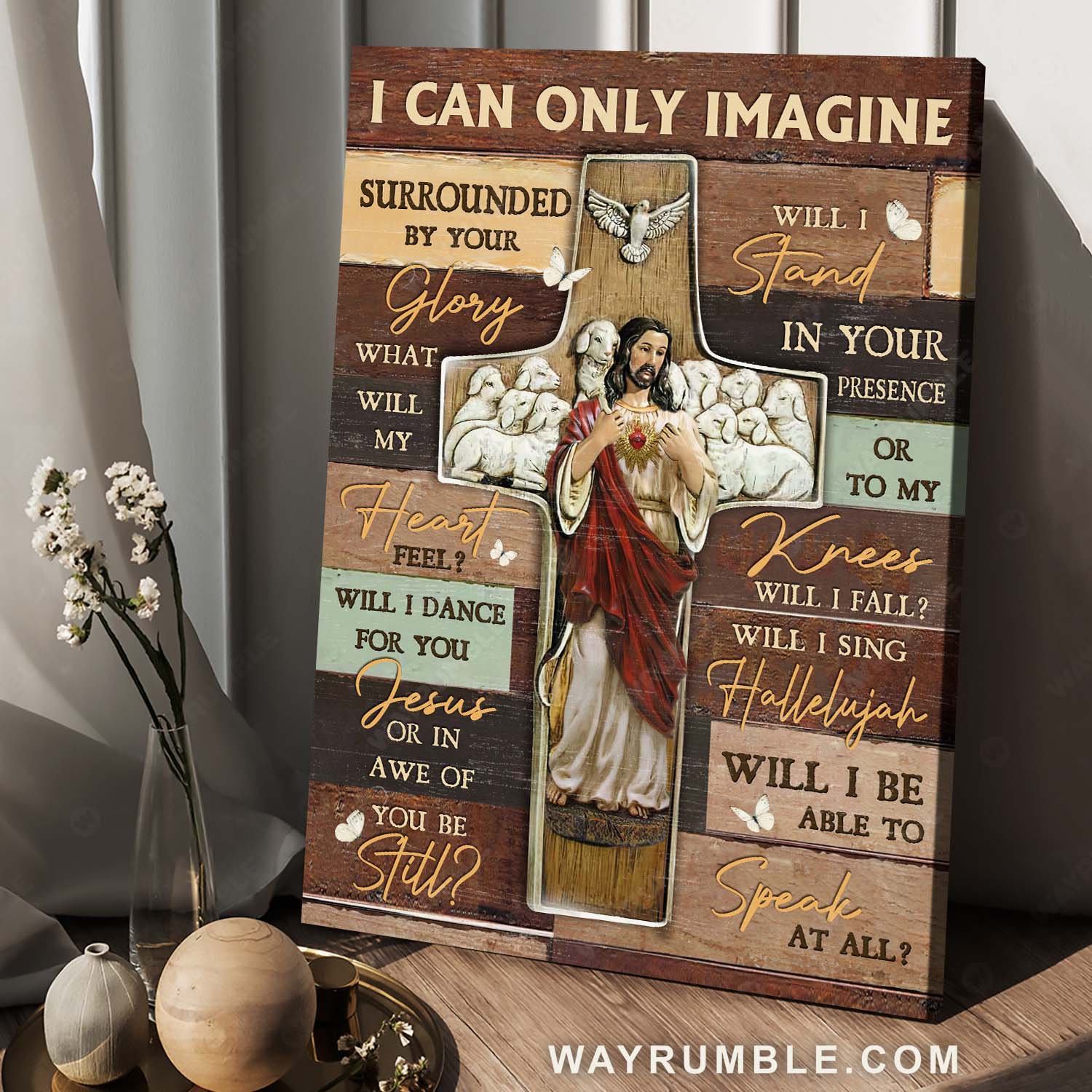 Awesome cross, Lamb of God, Jesus painting, I can only imagine - Jesus Portrait Canvas Prints, Christian Wall Art